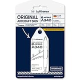 airbus a340 vip  Aviationtag - Koffer- und Schlüsselanhänger aus original Flugzeughaut - Lufthansa Airbus A340
