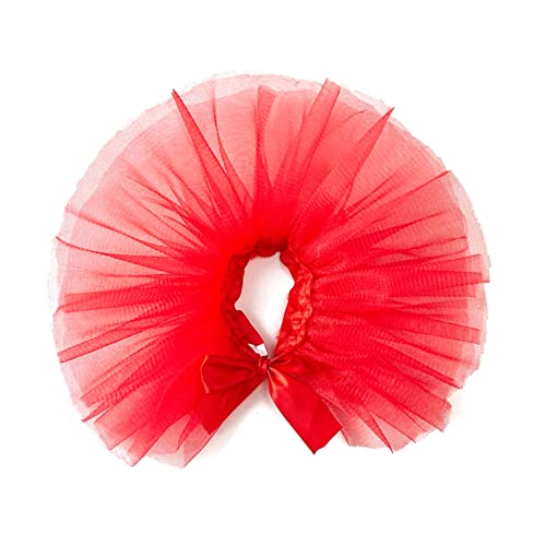 Hapihom Pet colorato tutu gonna carino compleanno abiti costume forniture per animali domestici per cani di taglia grande media gatti rosso M