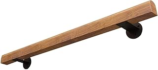 Wooden Staircase Rail, Wall Mount Elderly Railings Safety Hand Support Rail Corridor Rod, Lofts Decking Banister (4 FT)