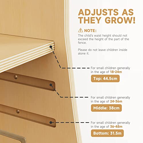 Zarkeet Wooden Toddler Standing Tower, 2 In 1 Kitchen Toddler Tower Helper Stool For Toddlers 1-3,Baby Wood Anti-Drop Safety Rail Step Stools For Bathroom & Kitchen Counter #TOP7