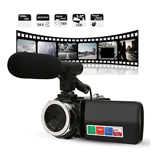 Caméscope professionnel 4K à vision nocturne infrarouge et microphone - 4