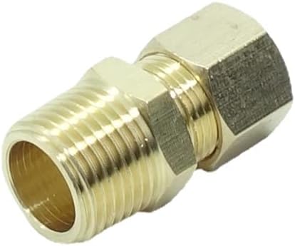 3 piezas de accesorios de compresión de latón 1/4" OD de tubo x 1/4" OD conector de unión