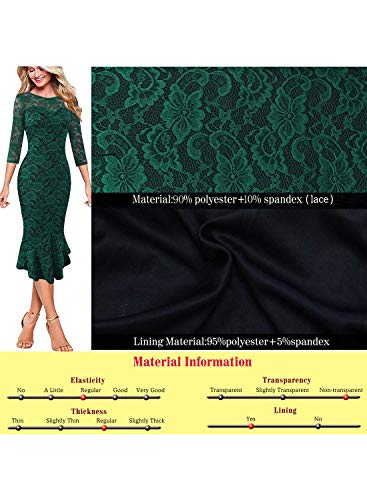 Image of VFSHOW Womens Vintage Elegant Cocktail Party Bodycon Pencil Mermaid Midi Mid-Calf Dress