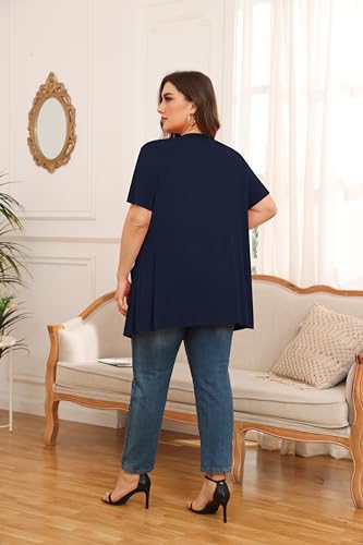 Image of TIANZHU Plus Size Cardigan for Women Lightweight Short Sleeve Summer Dressy Light Cardigan