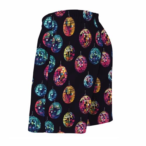 Sparkling Disco Balls Men's Swim Trunks Retro Party Summer Surfing Shorts Rainbow Balls Swimsuit Music Dance Pants2