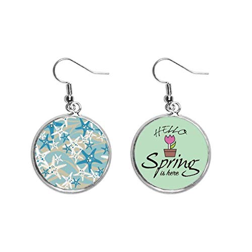 Pendientes de estrella de mar colgantes de primavera joyería marina 1