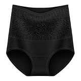 Damen Bauchweg-Slip mit hoher Taille im 4er-Pack - Figurformender Taillenslip mit Spitzen-Details |...