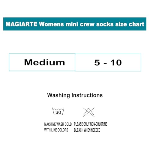 Image of MAGIARTE Womens Mini Crew Ankle Socks Athletic Casual Cotton Socks for Women