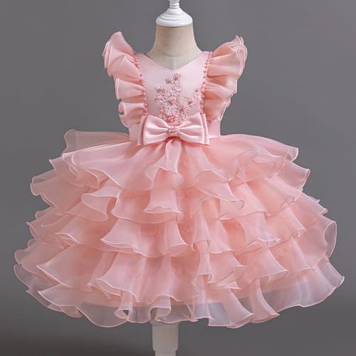 Lmdudan 3-12 Y Girls Puffy Layered Princess Dresses 2025 Cute Sleeveless Back Zipper Dresses Birthday Party Prom Girl Dress3