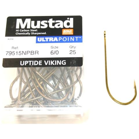 Mustad Ultra Point 79515 Uptide Viking Sea Fishing Hooks Size 6/0 Box of 25 Cover