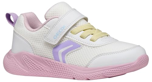 Geox J SPRINTYE Girl B   Zapatillas Deportivas, Color Blanco/Rosa, Talla 35 EU