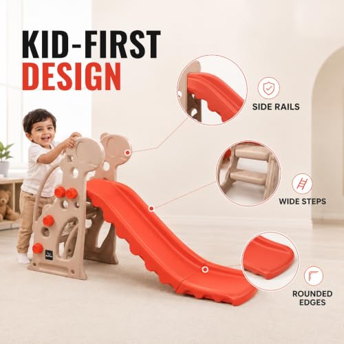 Image of Slovic Slide for Kids [2-4 Years Old] | Indoor & Outdoor Slide for Home | Kids Toys Gift | Weight Capacity of 25 KG | Sturdy Slides with Rounded Edges