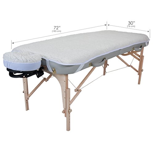Image of EARTHLITE Massage Table Fleece Pads Sets - Cover Your Massage Table & Face Cradles in Cozy, Warm Fleece