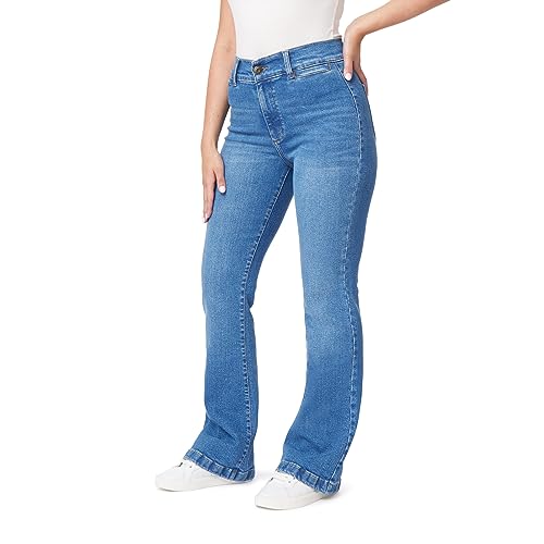 kensie Jeans for Women High-Rise Welt Flare 32-Inch Inseam, Size 0-142