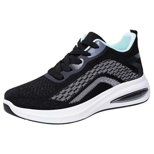 Baskets mode femme chaussures de course légères confortables marche noir 36