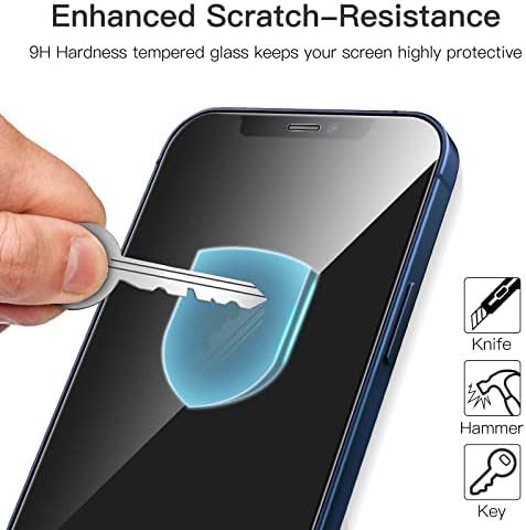 JETech Full Coverage Screen Protector for iPhone 12/12 Pro 6.1-Inch, 9H Tempered Glass Film Case-Friendly, HD Clear, 3-Pack