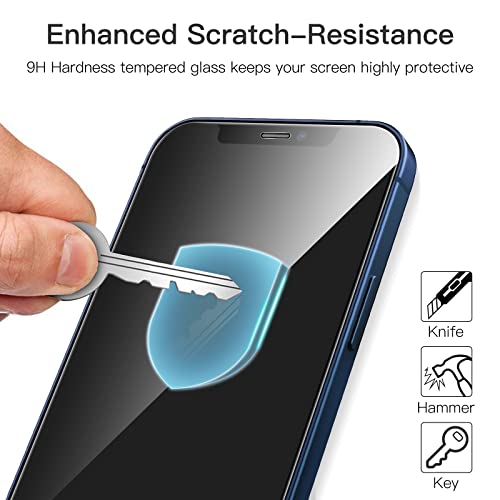 Jetech Full Coverage Screen Protector For Iphone 12/12 Pro 6.1-Inch, 9H Tempered Glass Film Case-Friendly, Hd Clear, 3-Pack #TOP3