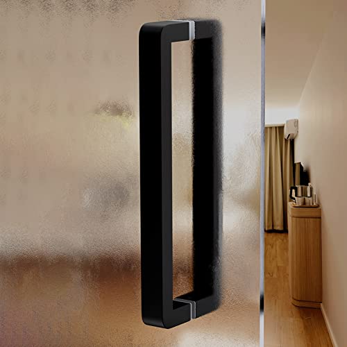 Poignée en acier inoxydable robuste pour porte en verre et bois noir brossé