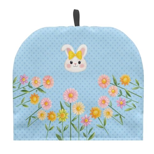 Image of Daisy & Rabbit Print Tea Cozy for Teapot Insulated Large Teapot Warm Tea Kettle Cover Machine Washable Coffee Pot Cloth Covers Kitchen Home Decorations for Party