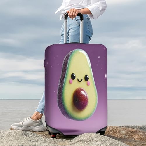 Love of Avocado Durable Luggage Cover Suitcase Protector Anti-Scratch Luggage Cover Fits 18-32inch Luggage, Black, X-Large3