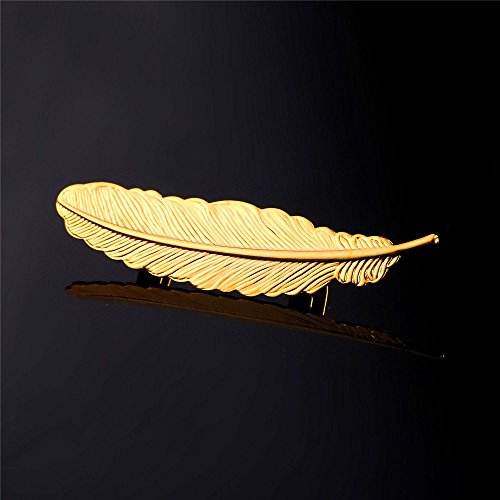 Image of U7 Brooches Jewelry for Women Men, Stainless Steel 18K Gold Plated Classic Feather /Flower /Tree of Life /Custom Photo /Breast Cancer Awareness Pink Ribbion Brooches and Pins for Wedding Dress or Party