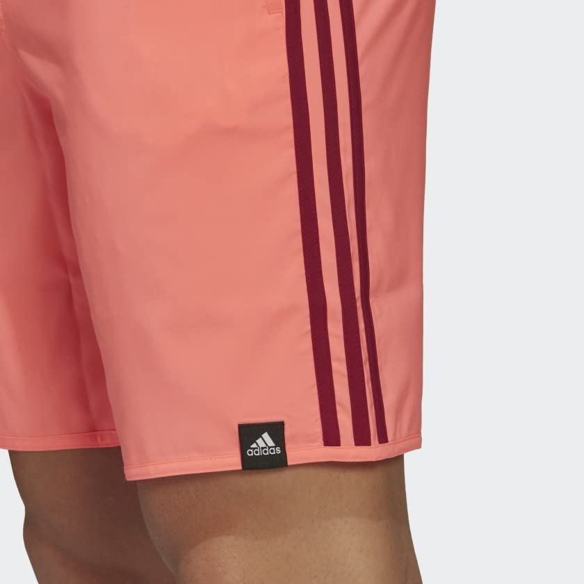 adidas Classic-Length 3-Stripes Swim Shorts Men's, Red, Size L4