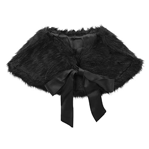 Girls Princess Faux Fur Wraps Shawl Girls Bolero Shrug Party Wedding Dress Cape