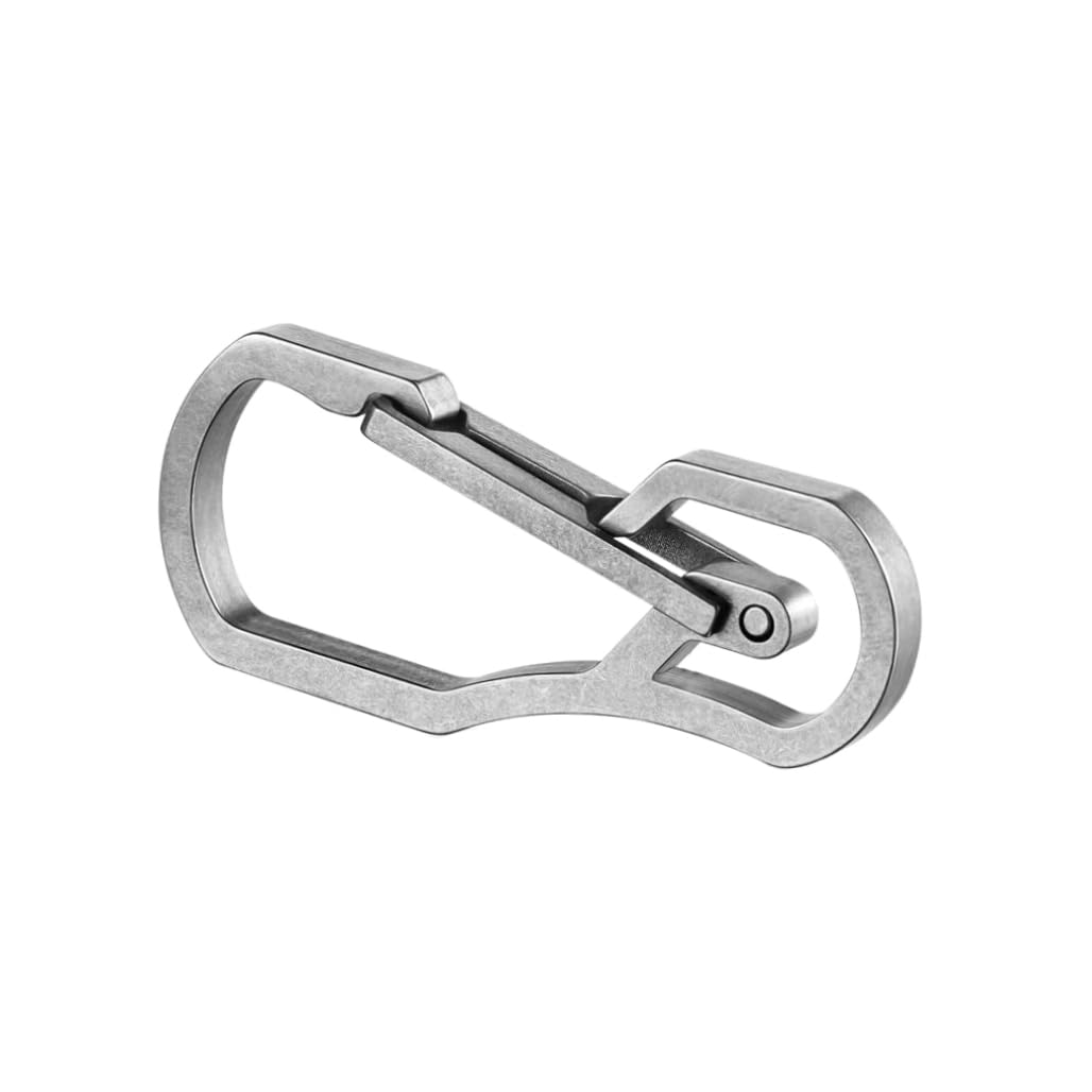 Jorzer Stainless Steel D Ring Large Carabiners Clip Multifunctional Carabiner Keychain Key Ring Steel Mountaineering Clip for Outdoor Camping Hiking Silver 1PC