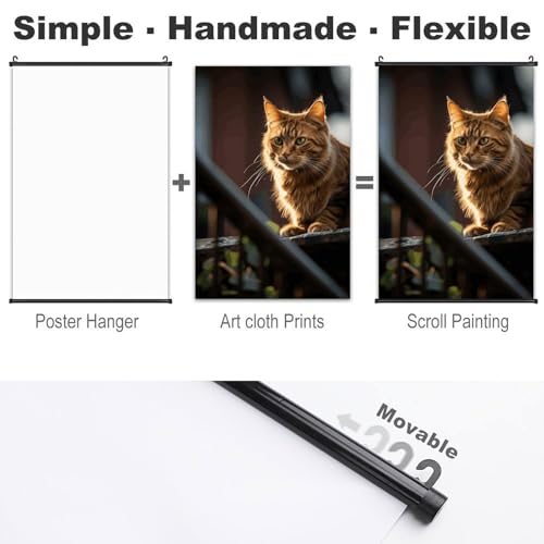 Poster sur toile chat déco murale maison bureau format 40x61 cm