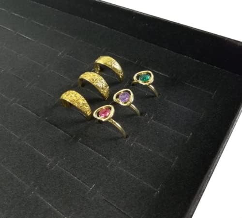 100 Slots Jewelry Ring Display Organizer Tray Holder Earrings Storage Box Case image 5