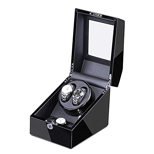 Enrollador automático para 2 relojes mecánicos y almacenamiento interior con motor silencioso