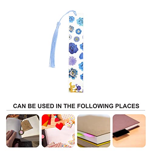 Marque-pages en fleurs véritables et résine transparente de haute qualité