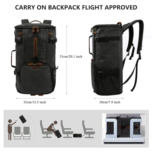 G-FAVOR 40L Vintage Canvas Backpack
