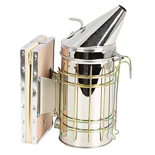 Vivo Large Stainless Steel Bee Hive Smoker With Heat Shield, Beekeeping Equipment Bee-V001L #TOP6