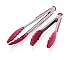 Oberhaus 9-Inch and 12-Inch Silicone Tongs, 2-Pack, Cherry Red