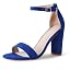 Blue Vegan Suede
