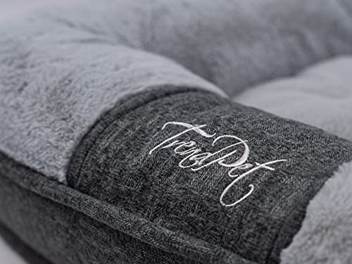 TrendPet LunaLounge Kuschelbett für Hunde und Katzen in 3 Größen und Farben (M, Grau)
