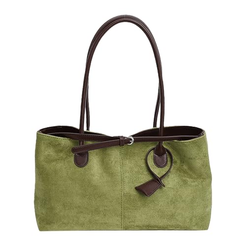 Suede Vintage Underarm Bags Large Belt Top Handle Handbag Shoulder Bag Work Casual Travel