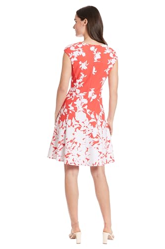 Image of London Times Womens Dresses Cap Sleeve Fit and Flare - Elegant Summer Cocktail Graduation Garden Party Wedding Guest Dress