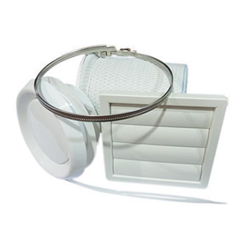 Airflow AV125KT-9041184 Inline Flexible Ducting kit, White, Set of 4 Pieces