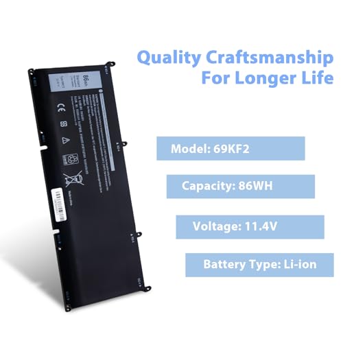 Batterie 69KF2 pour Dell XPS 15 9520 haute performance stable durable - 2