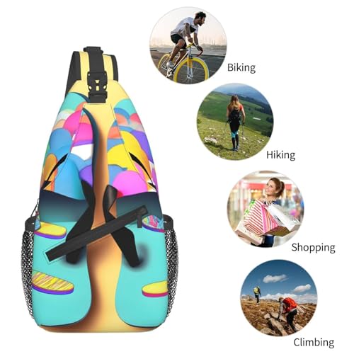 Mochila Bandolera Deportiva Unisex MYPIKY Negro miniatura 6
