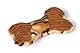 Karlie Safari Knochen Dexi, Hundespielzeug, Plüsch, Braun/Tiger, 20x12x5 cm