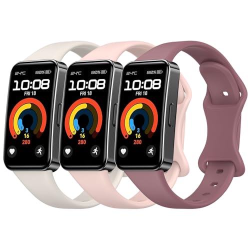 [Wanme] [3 �p�b�N] �����o���h Huawei Band 10/9/8�Ή� �\�t�g�V���R�� �N�C�b�N�����[�X�@�\ ���߉\ �����p �j���p �x���g