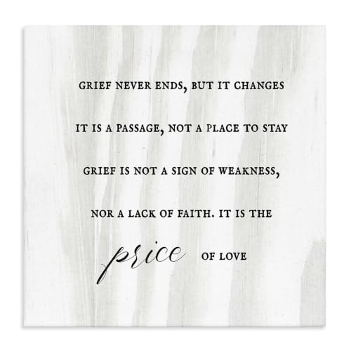 Grief Is Love Inspirational, 17 x 17 Inch Canvas Wall Art