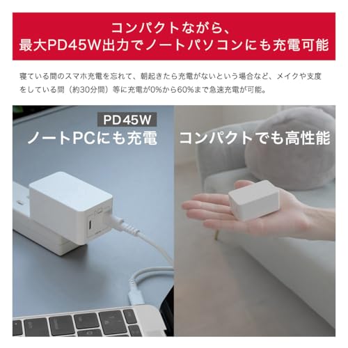 NTTドコモ ドコモ純正 2ポートACアダプタ02M USBケーブル CtoC 1.0m 付属 2台同時充電 急速充電 最大45W 異常検知機能