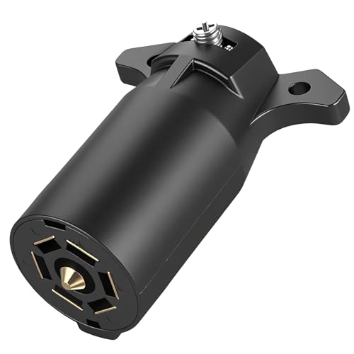 Image of 7 Way Trailer Plug, RV Blade Connector for rv Camper, Track