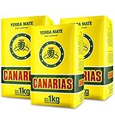 Yerba Mate Canarias Yerba Mate Verpakking met 1 kg, 3 stuks, in totaal 3 kg