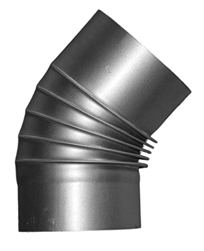 Tubo Per Stufa Ad Arco Regolabile 0°-45° – Diametro 200 Mm – Acciaio 2 Mm – Vernice Senotherm Nero – Certificato CE