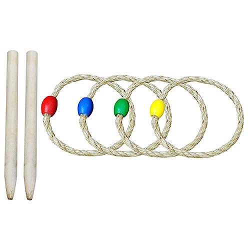 Garneck Ring Toss for Boys and Girls Toss Game Set 6 Agility Rings for Outdoor Family Activities Develops Cognitive Skills